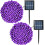 Solcelledrevne julelys lilla 50 LED 2-pak 1