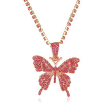 Roségouden vlinderhangerketting voor dames