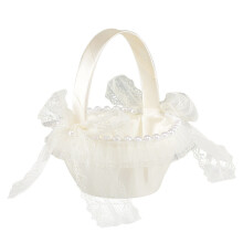 Champagne Gold Satin Flower Basket Western Wedding Decor