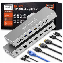 USB-C dockingstation - zenwire - BS-HD1601 - 1 DisplayPort - 2 HDMI - 2 USB-C 3.1 - 3 USB 3.0 - 2 USB 2.0 - Universeel