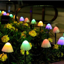 ZOELNIC solar mushroom string lights 22 ft 30 LED