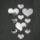 Love Heart Acrylic 3D Mirror Wall Sticker 10pcs 1