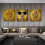 Love Heart 3D Wall Art Metallic Canvas Grey 4