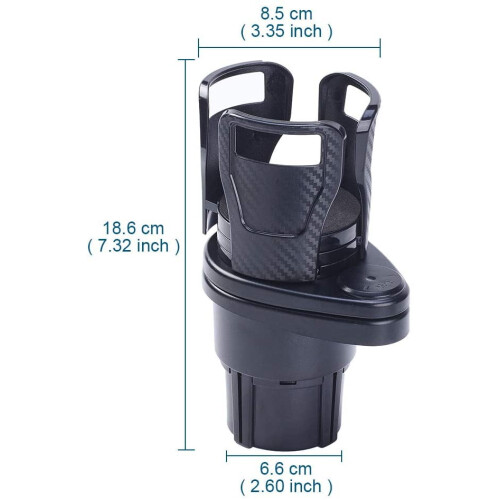 Car Cup Holder Mount with Adjustable Base Dual Cup Stand 1