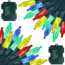 ZOELNIC Christmas lights 16 ft 50 LED battery-operated 8