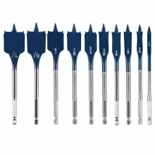 BOSCH DSB5010 Daredevil Ensemble de 10 Forets Spade Standard avec Fil en Cone Complet et Pointe Ébréchée