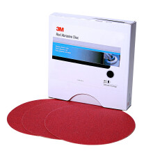 3M Hookit Roter Schleifscheibe, 01191, 6 Zoll, 500+ Grit, Ohne Loch, 50 Stück für Autoschleifen