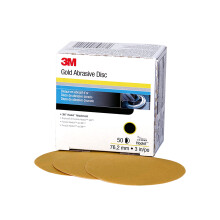 3M Hookit Gold Disc 236U, 00917, 3 in, P180 Grade, 50 Discs, Automotive Abrasive Discs