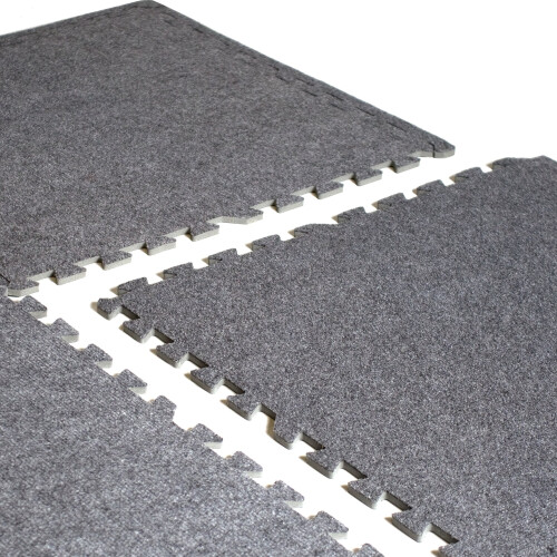 CAP Barbell 24 Square' (6 Piastrelle) 24" x 24" Mat Puzzle Interlocking con Tappeto