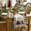 Watercolor Buffalo Plaid Christmas Tree Table Runner 72x14 2
