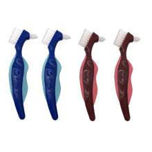Denture Brush Set White Case 2 3 4 or 6 Pieces