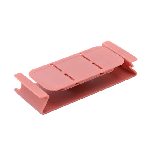 Desktop socket fixer bracket red adhesive punch mount 1