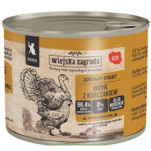 WIEJSKA ZAGRODA Turkey and chicken for kittens - wet cat food - 200g
