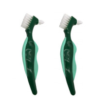 Denture Brush Set White Case 2 3 4 or 6 Pieces