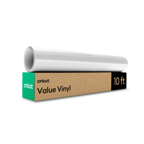 Cricut Value Permanent Vinyl, Glossy White (12 in x 10 ft)