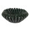 Creative Co-Op Round Marble Pleated Dish, Black 1