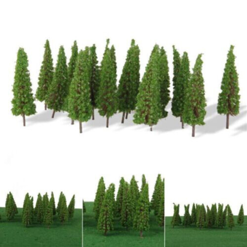 Model Trees for Miniature Landscapes HO OO Scale 50PCS