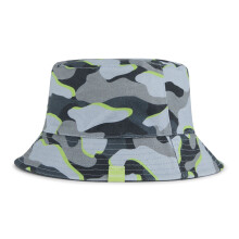 (4 - 6 Yrs, Green Camo/Dark Storm) Regatta Kids Flip Reversible Bucket Hat