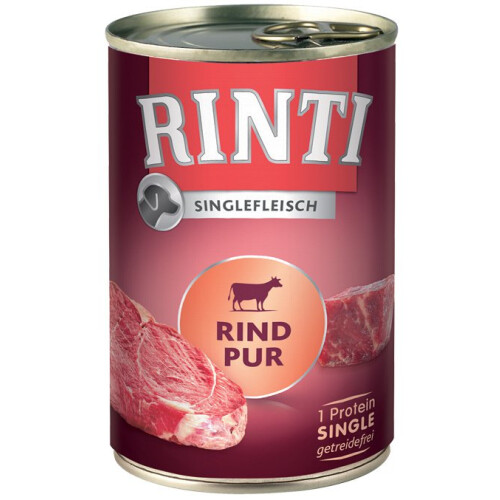 RINTI Singlefleisch Pur Beef - wet dog food - 400g