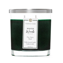 Colonial Candle Winter Woods Scented Candle Jar, Highly Fragranced Candles for Home Scented, Mottled Wax Candle, 2 Wick, 8 oz - Made in The USA