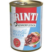 RINTI Kennerfleisch Poultry hearts - wet dog food - 400g
