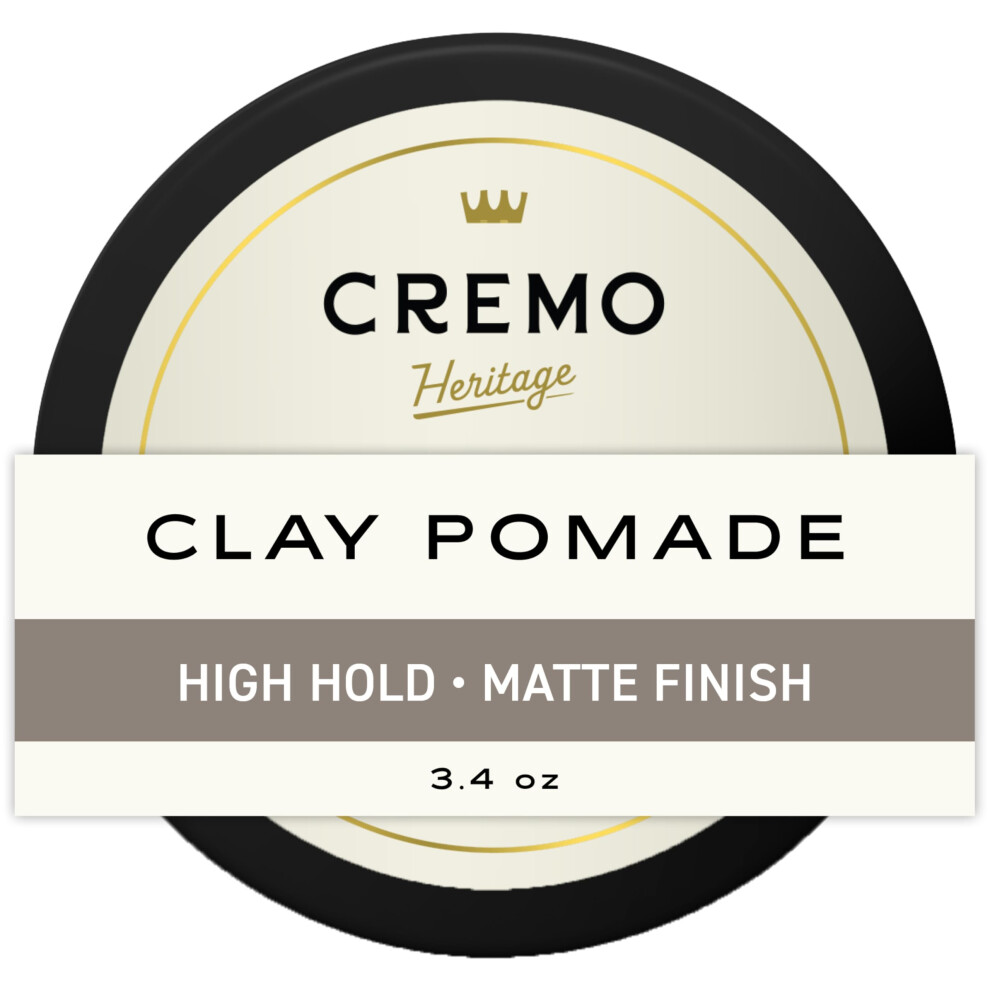 Cremo Hair Styling Clay, Premium Barber Grade Sculpting Clay For Hair Styling, 3.4 Oz