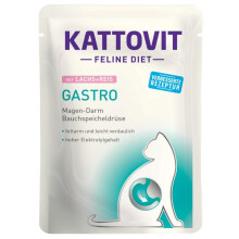 KATTOVIT Feline Diet Gastro Salmon with rice - wet cat food - 85g