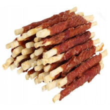 HILTON Duck wrap white rawhide stick - dog chew - 500g