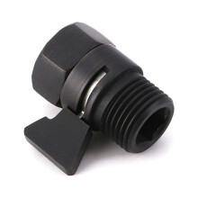 Black Solid Brass Shower Head with Quick Shut-Off Valve