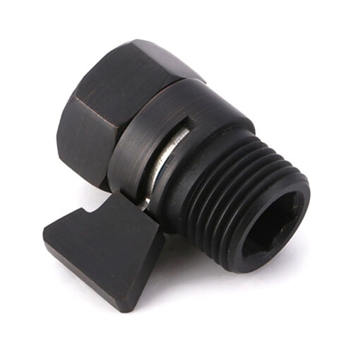 Black Solid Brass Shower Head with Quick Shut-Off Valve