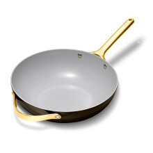 Caraway Non-Stick Stir Fry Pan - 12” Wok-Inspired Pan - Free From Forever Chemicals - High-Sloped Walls - Stainless Steel Handles - Black