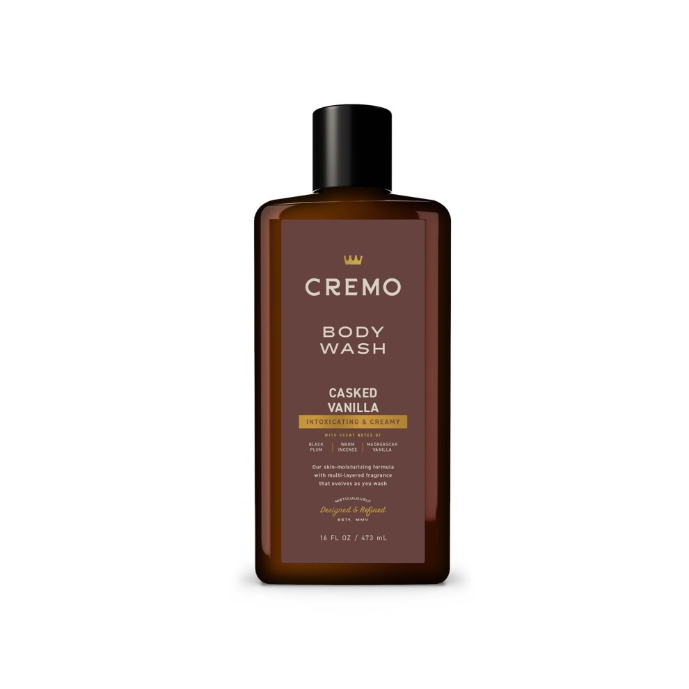 Cremo Body Wash For Men, Rich-Lathering Casked Vanilla, 16 Fl Oz