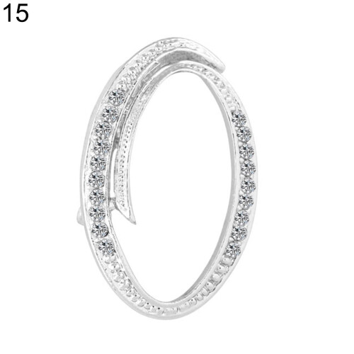 Yesbay rhinestone letter brooch A-Z silver 1 pc