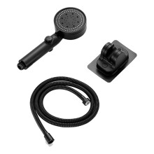Zainafacai shower head black high-pressure 5-mode handheld