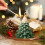 Christmas tree scented soy wax candle, mini tea light, 1 1