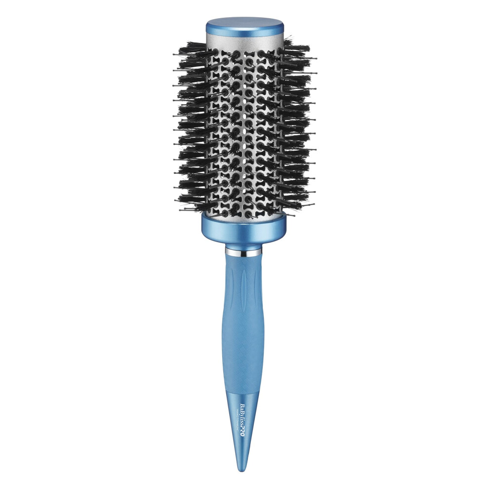 Conair Babylisspro Nano Titanium Smooth & Shine Scalp Round Hair Brush - Detangling, Straightening & Blow-Dry Brush For Frizz-Free, Sleek, Shiny Hair