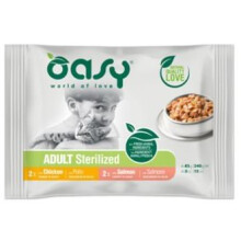 OASY Chunks in gravy Multipack Sterilized selection - wet cat food - 4x85g