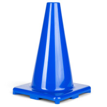 Cône en Vinyle Flexible Bleu 12" Haute Visibilité pour Athlétisme et Distanciation Sociale