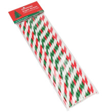 DDI 2336458 Pailles en papier de Noël, caisse de 144