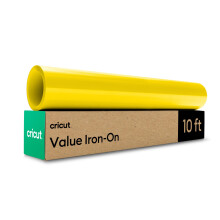 Cricut Value Iron-On, Yellow (12 in x 10 ft) - HTV Heat Transfer Vinyl
