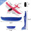 Airplane Play Vehicle Red Blue 4 Pieces 3