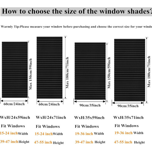 Temporary Pleated Window Blinds Light Filtering Cordless 2