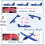 Airplane Play Vehicle Red Blue 4 Pieces 6