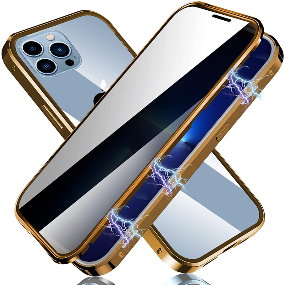 Privacy Magnetic Case For Iphone 13 Pro Max Gold 301029615849