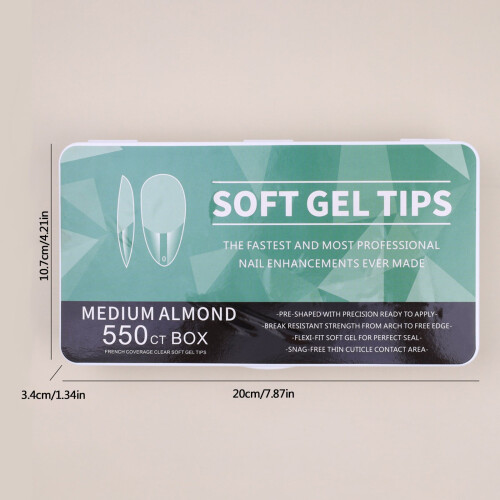 Full Well Nail Tips Διαφανές Κοντό Μισό Κάλυμμα Γαλλικού Νυχιού με Πίεση 2