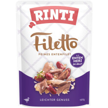 RINTI Filetto Duck fillet with duck hearts- wet dog food - 100g