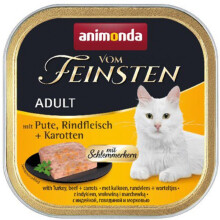 ANIMONDA Vom Feinsten Adult Turkey, beef and carrots - wet cat food - 100g