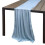 ZOELNIC chiffon wedding table runner blue 28 x 120 inch 3