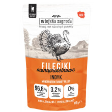 WIEJSKA ZAGRODA Monoprotein Turkey Fillets – Wet food for cats – 85 g