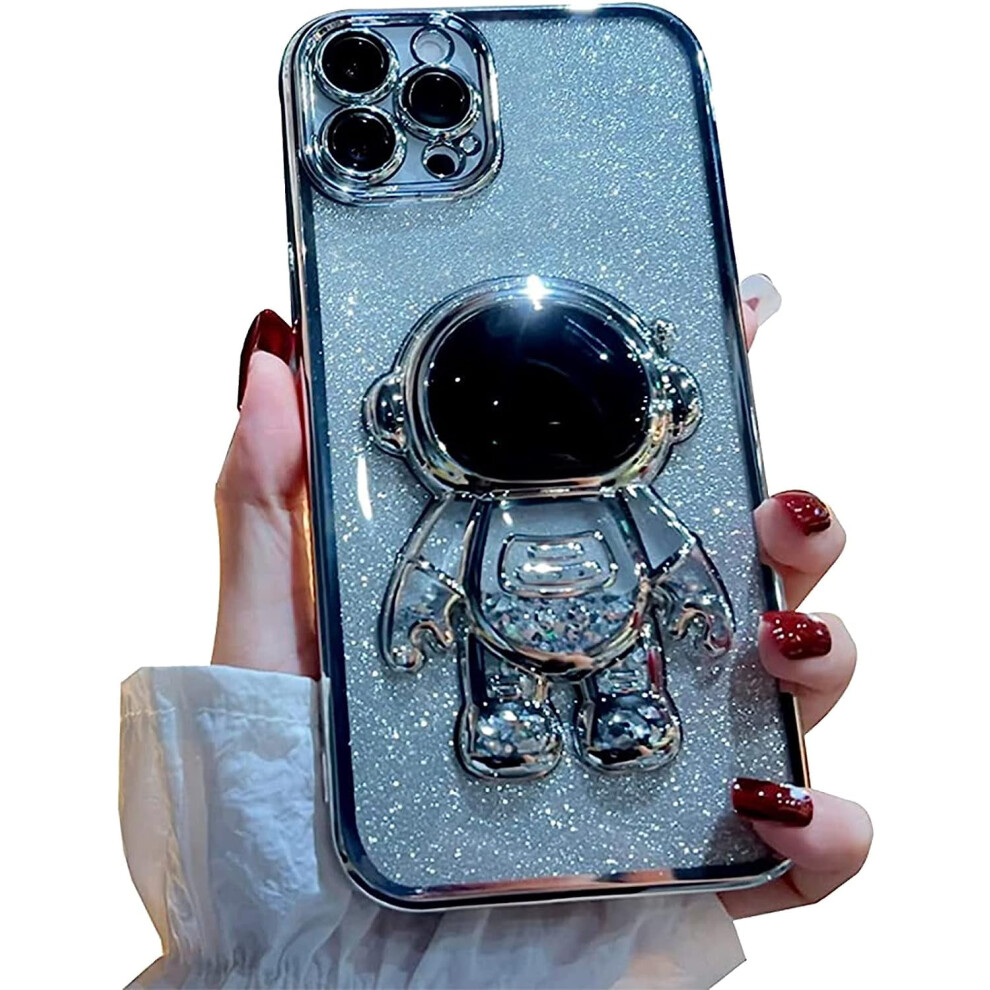 Iphone 12 Pro Max Astronaut Case 6D Bling Glitter Silver 301029619724